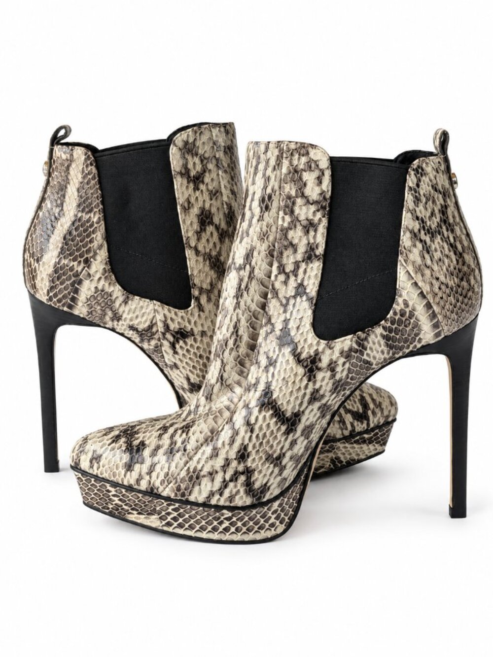 Michael Kors Genuine Snakeskin Platform Ankle Boots NEW